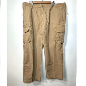LL Bean Ripstop Cargo Pants Mens 42 x 29 Allagash Military Pockets Tan Khaki